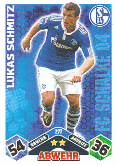 Lukas Schmitz Schalke 04 2010/11 Topps MA Bundesliga #277